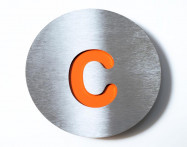 Tabliczka literowa Radius `c` Orange..