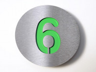 Tabliczka numeryczna Radius 6 Green..