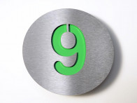 Tabliczka numeryczna Radius 9 Green..