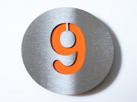 Tabliczka numeryczna Radius 9 Orange..