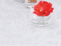 Obrus Le Jacquard Francais Tivoli Blanc 240x240..