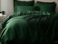 Pościel Vincenza Uni Satin Deep Green 200x200PL..