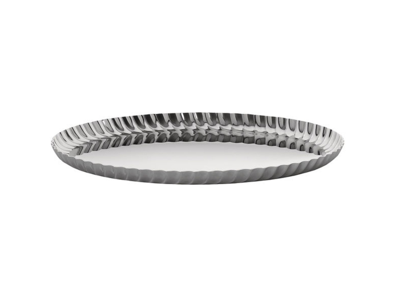 Taca serwisowa Alessi Pleats Steel okrągła 23cm