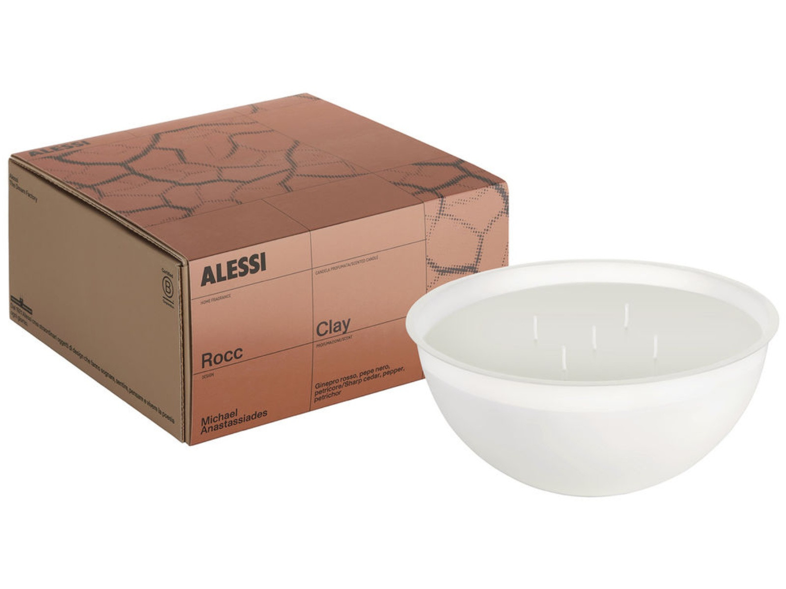 Świeca zapachowa / wkład Alessi Rocc Clay L