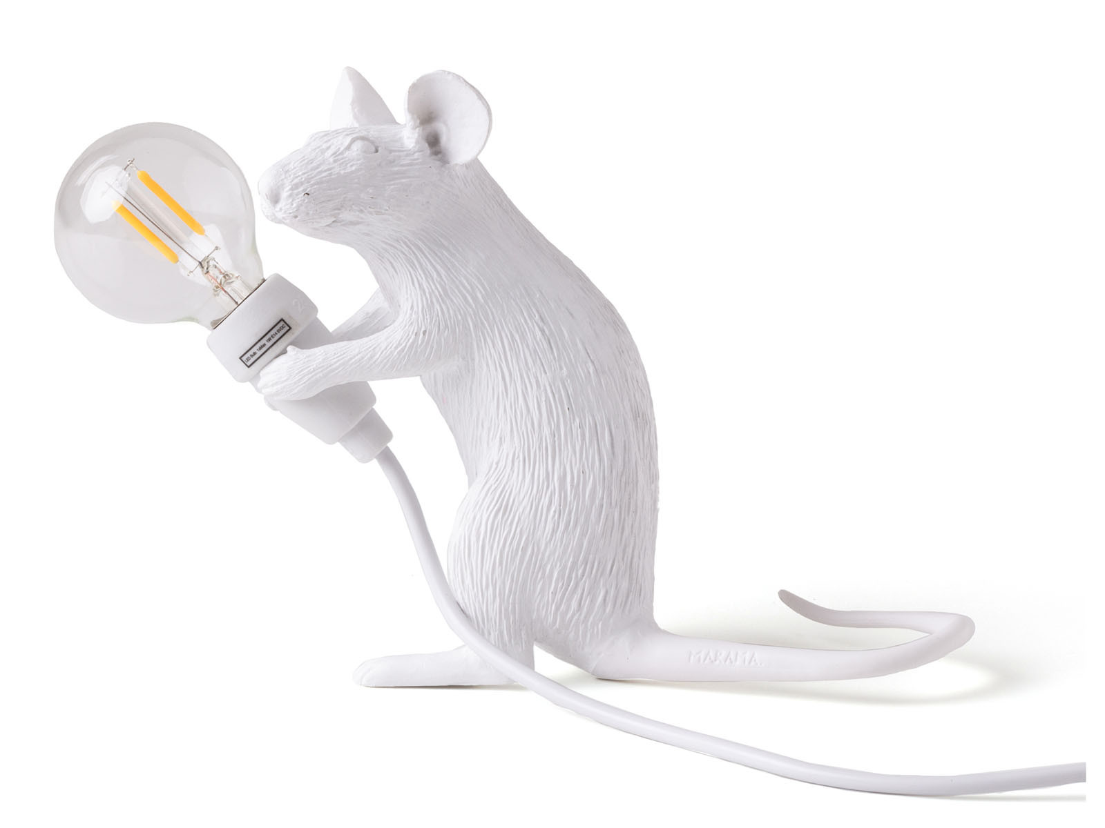 Lampa Seletti Mouse Sitting White / Lampa stołowa USB