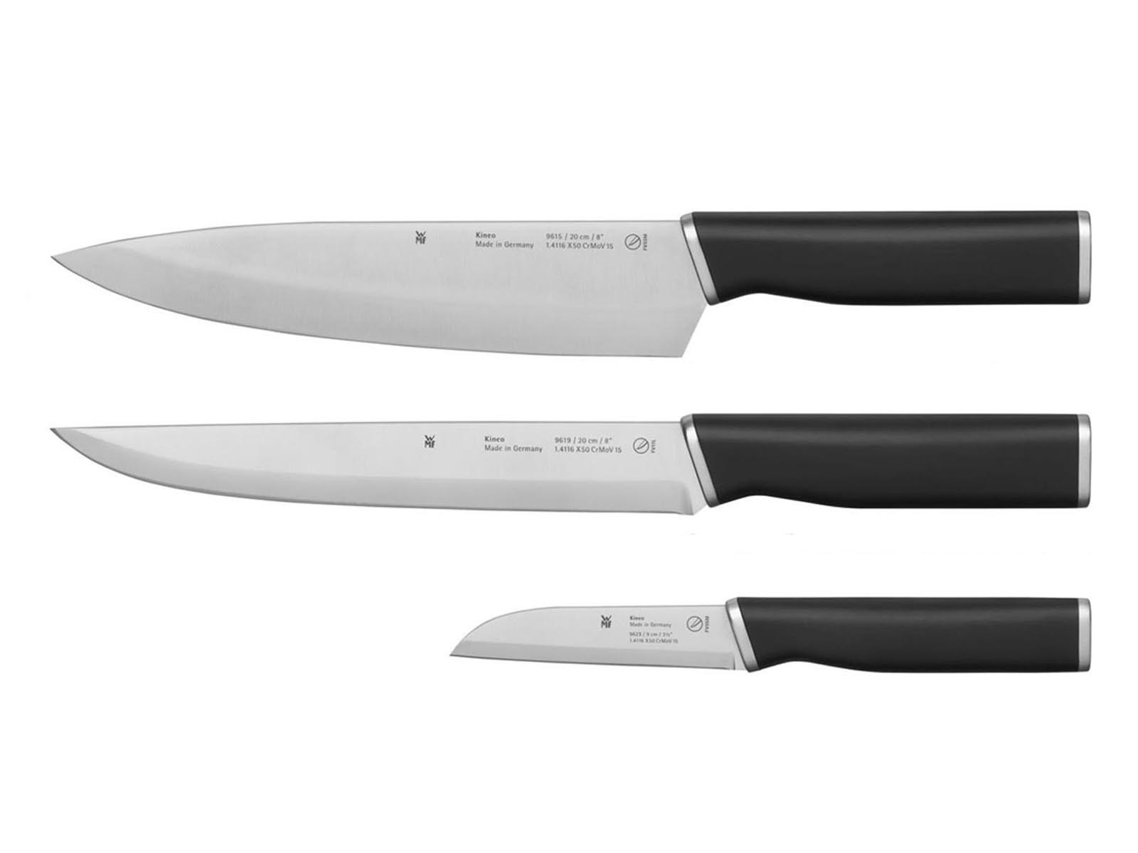 Zestaw noży x3 WMF Kineo Black