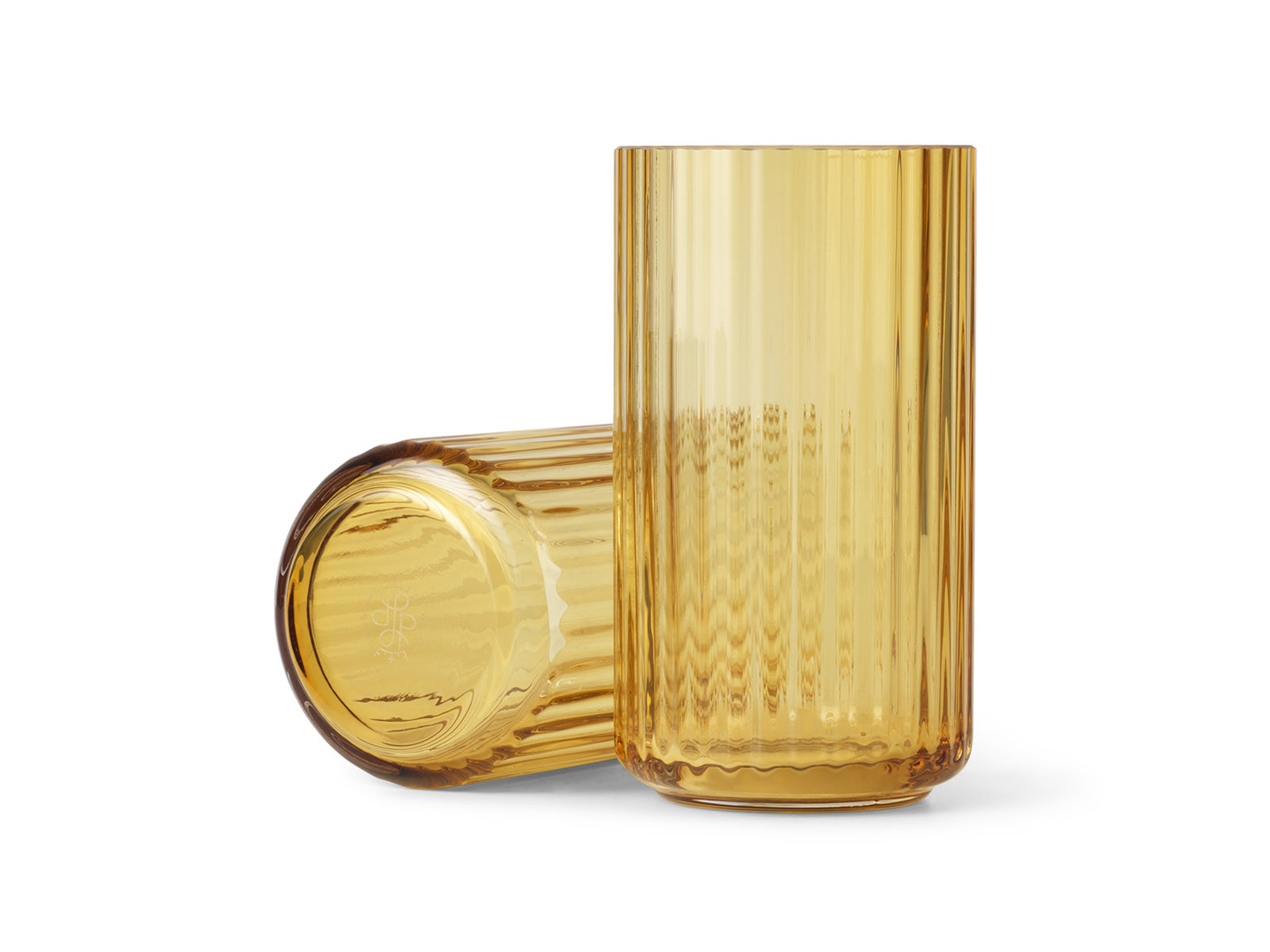 Wazon Lyngby Vase Glass Amber 15