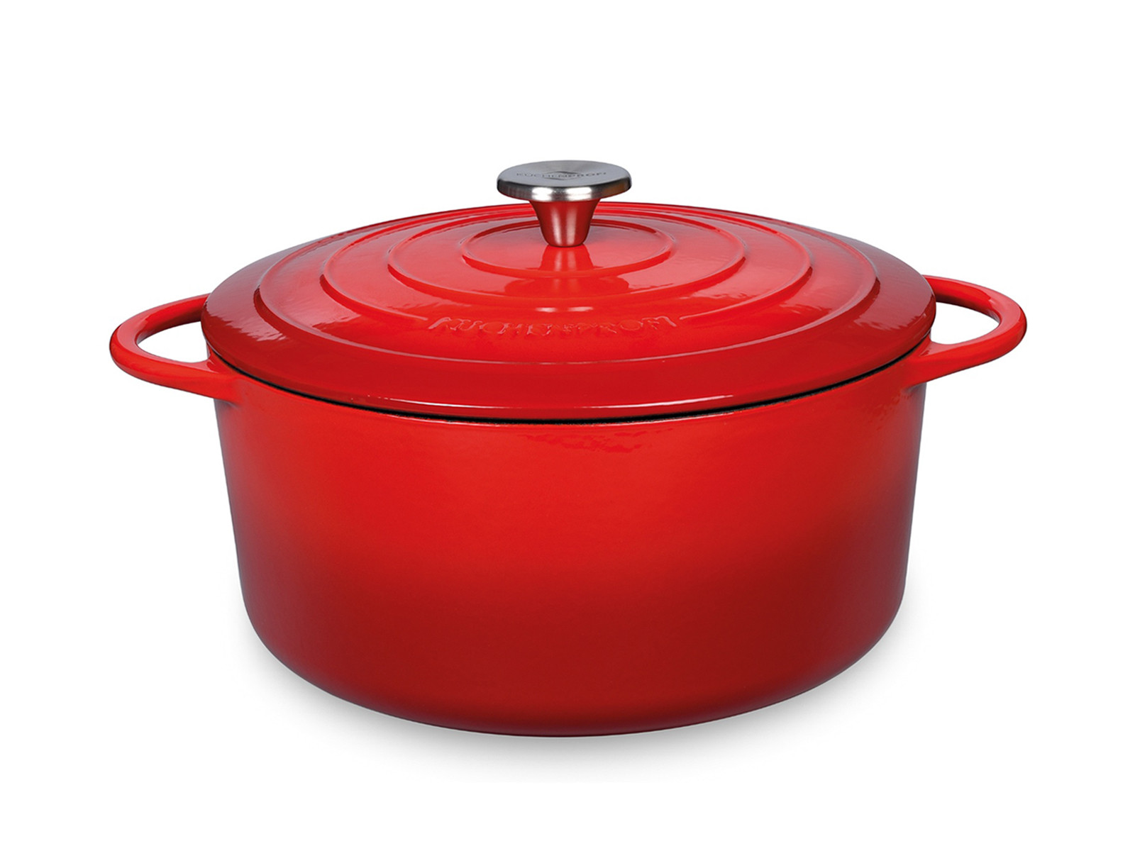 Garnek żeliwny z pokrywką Kuchenprofi Provence IND Round Red 5,3l