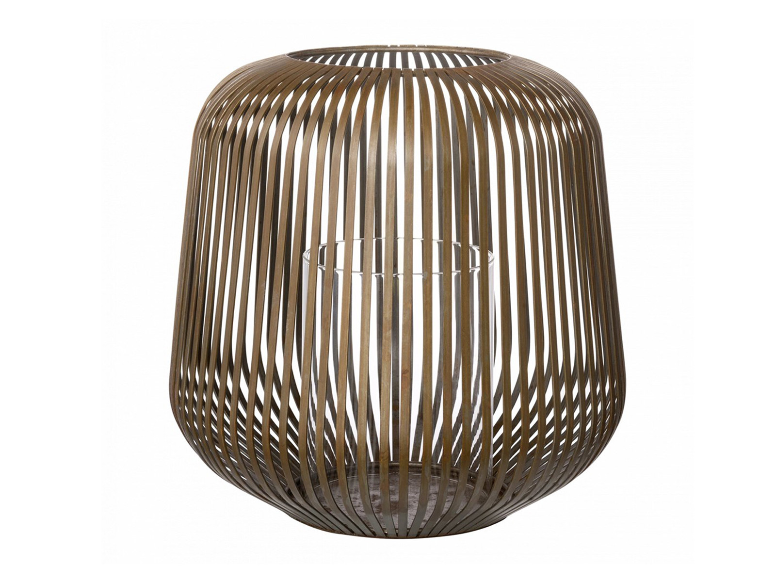 Lampion latarnia z kloszem Blomus Lito Rusty Look M