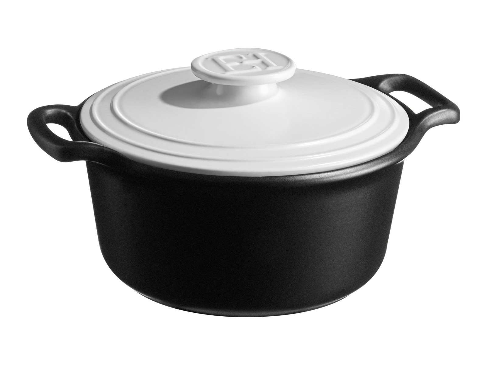 Garnek Emile Henry Sublime+ IND Black/White 3l z pokrywką