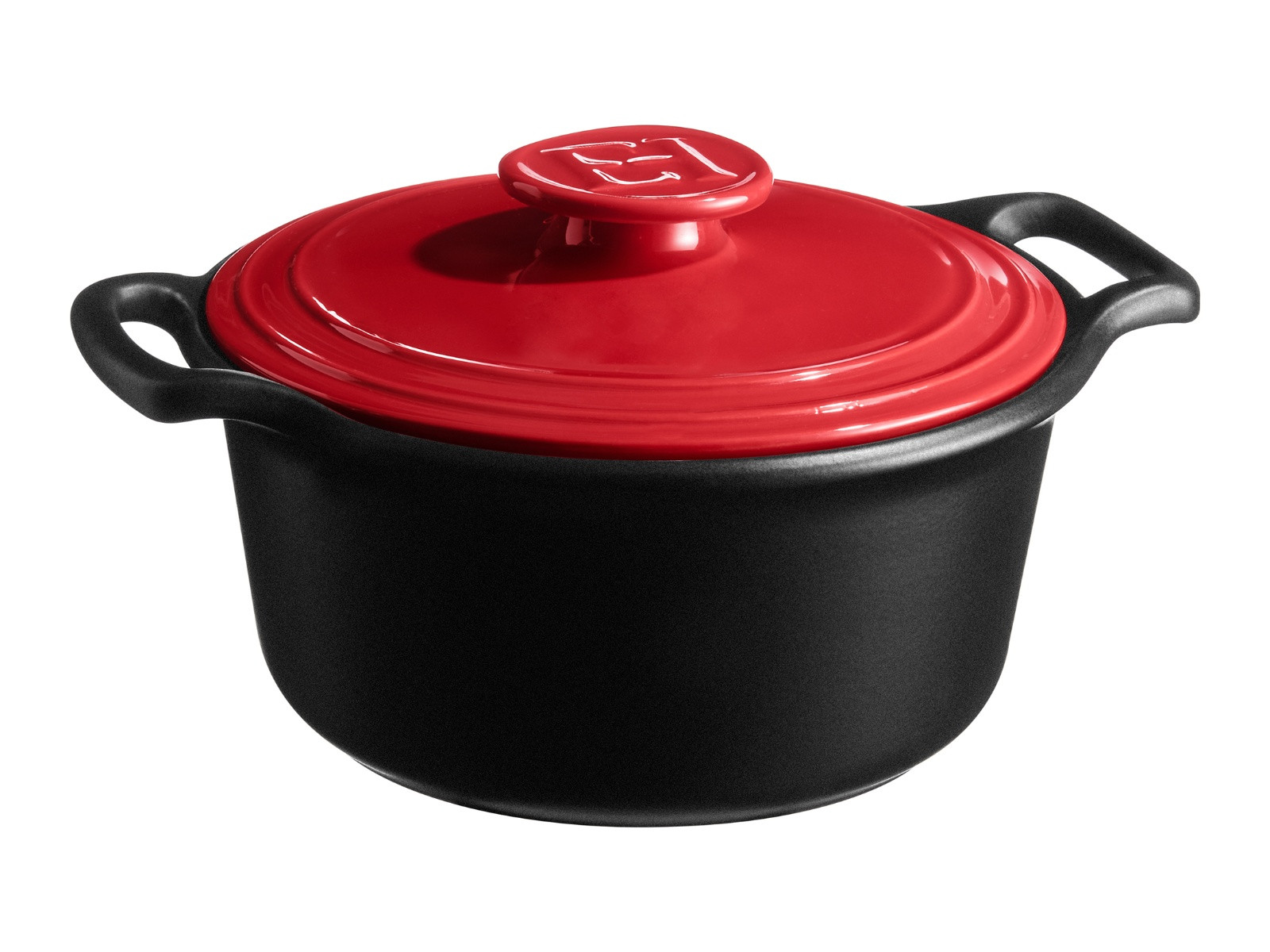 Garnek Emile Henry Sublime+ IND Black/Red 3l z pokrywką