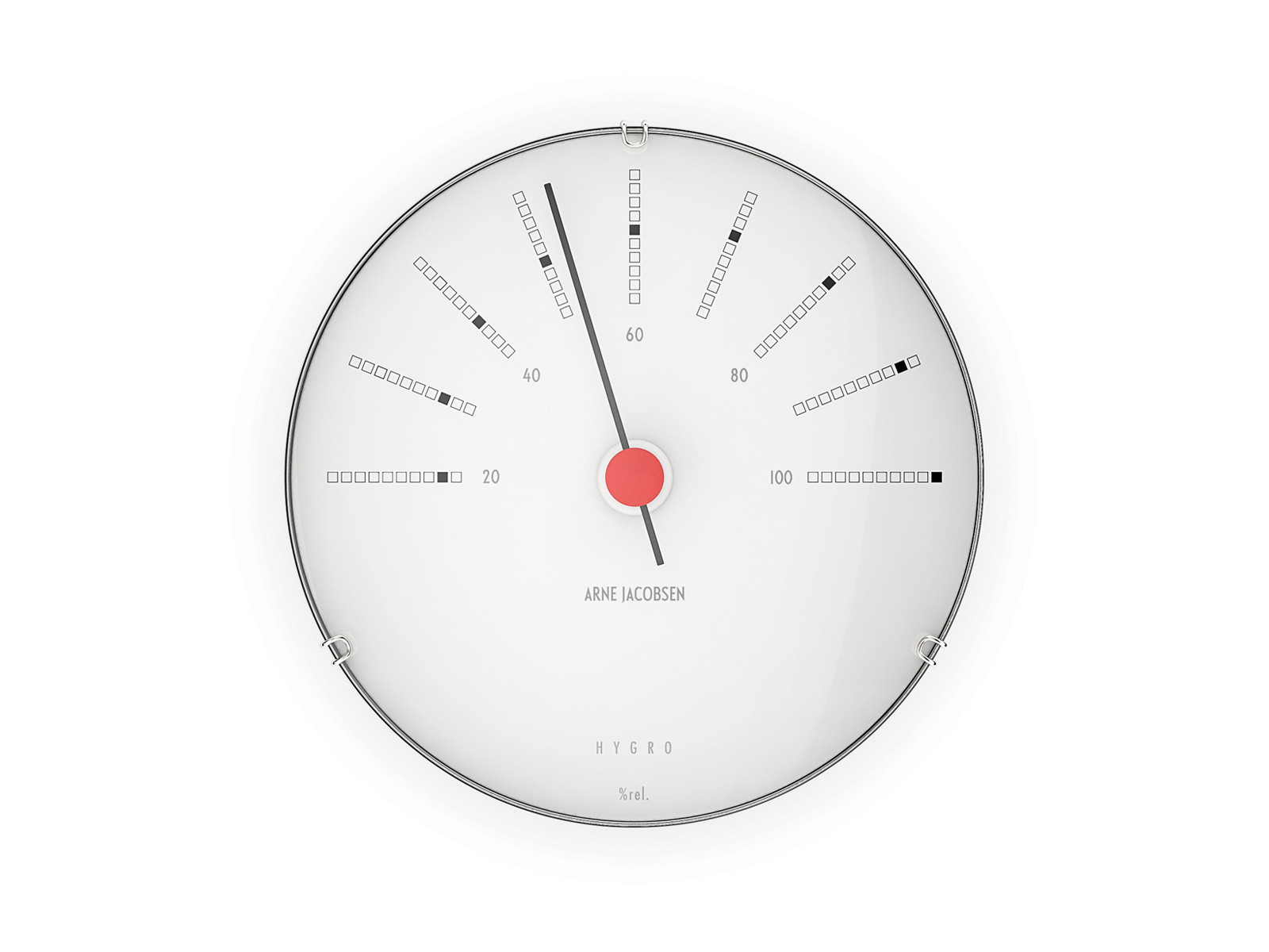 Higrometr ścienny Arne Jacobsen Bankers Wall White 12cm
