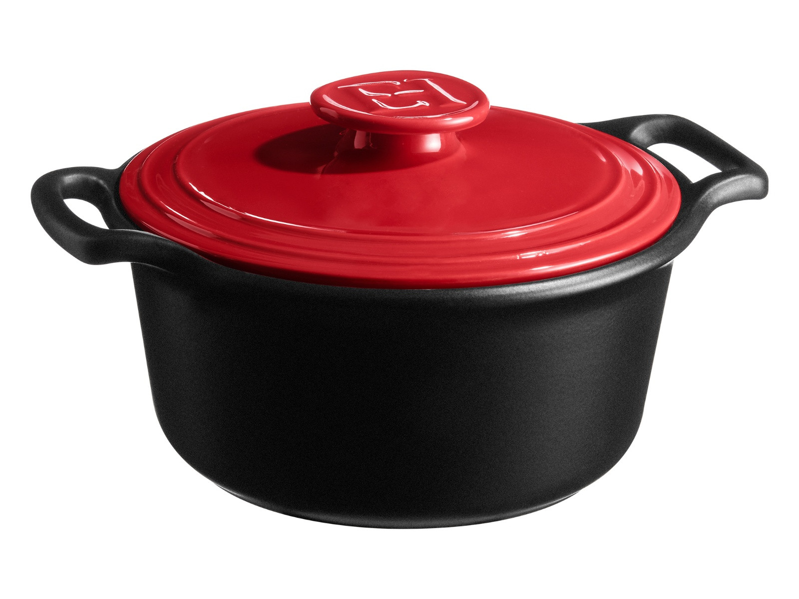 Garnek Emile Henry Sublime+ IND Black/Red 4l z pokrywką