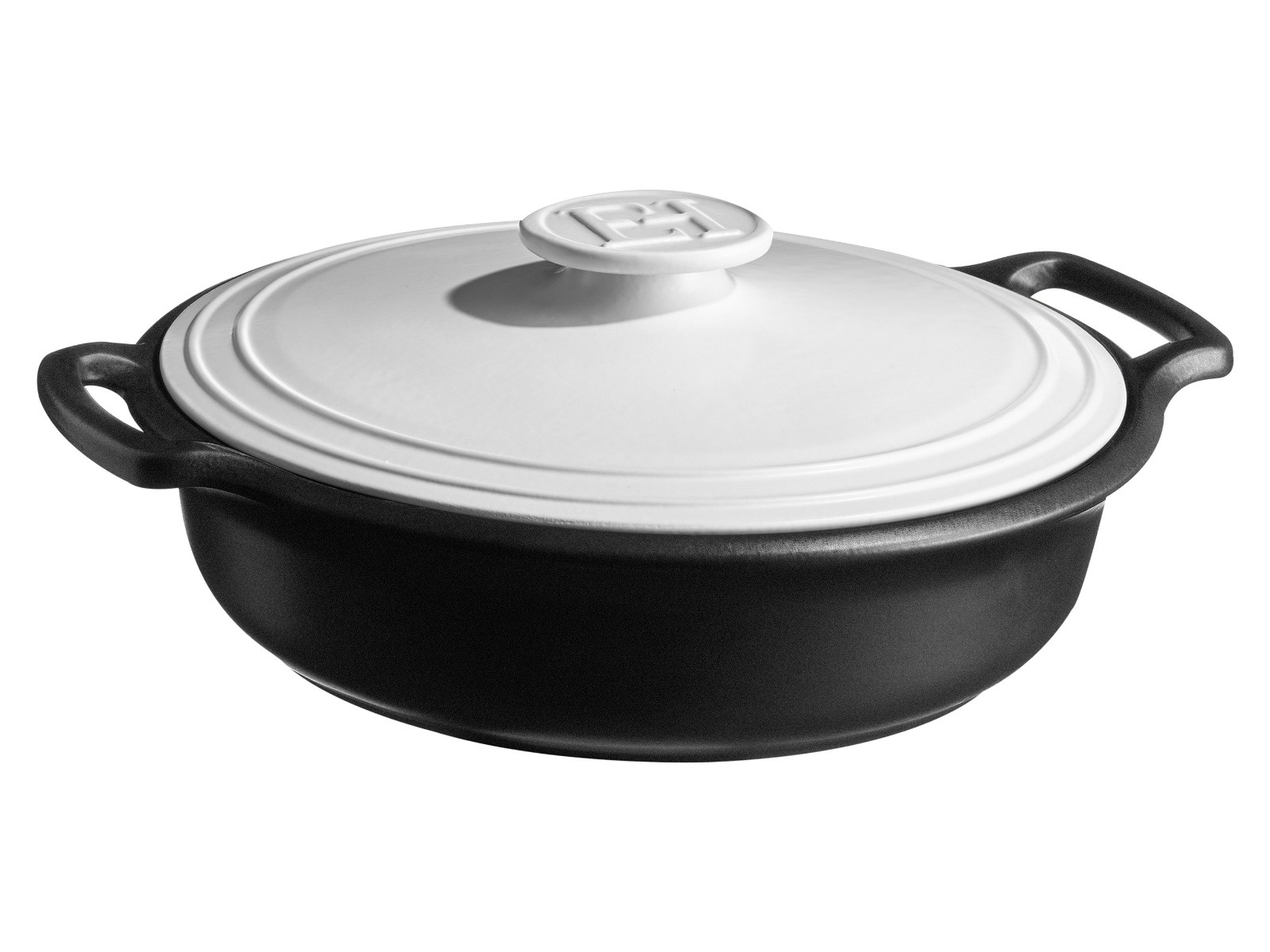 Patelnia Emile Henry Sublime+ IND Black/White 4l z pokrywką