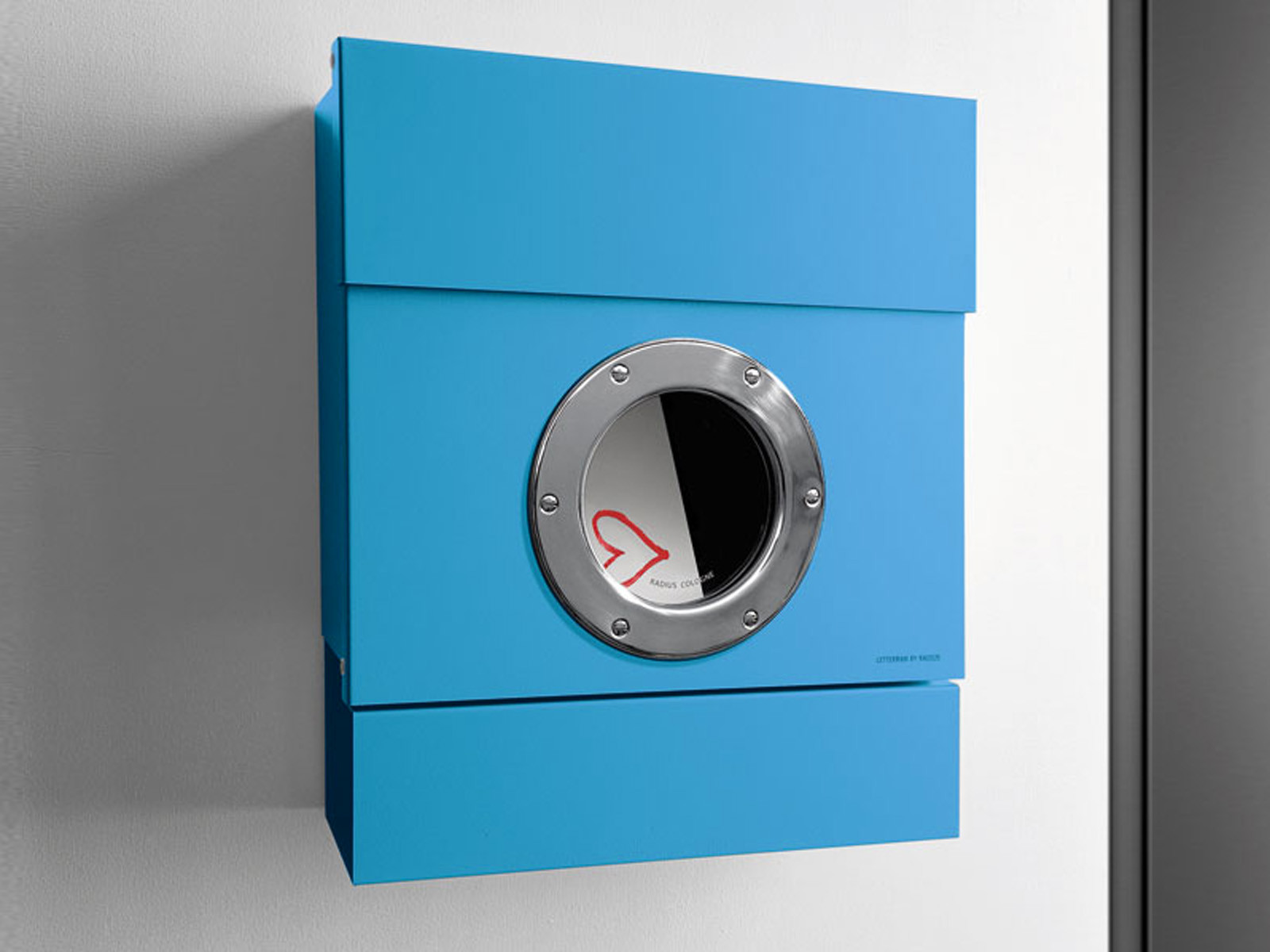 Skrzynka na listy z okienkiem Radius Letterman II Blue z gazetownikiem