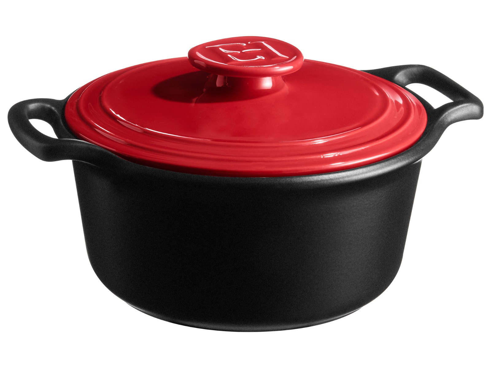 Garnek Emile Henry Sublime+ IND Black/Red 5,5l z pokrywką