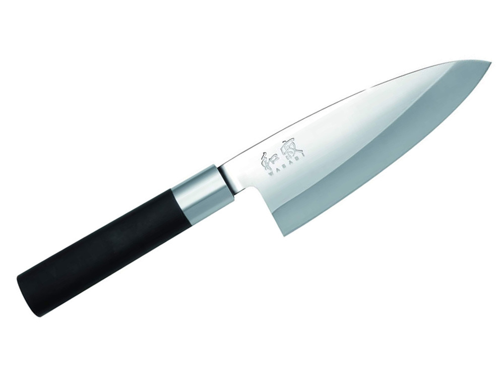 Nóż stalowy KAI Wasabi Black Deba 15cm