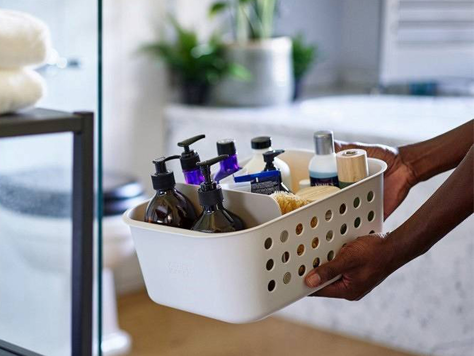 Organizer łazienkowy Joseph Joseph EasyStore Ecru L