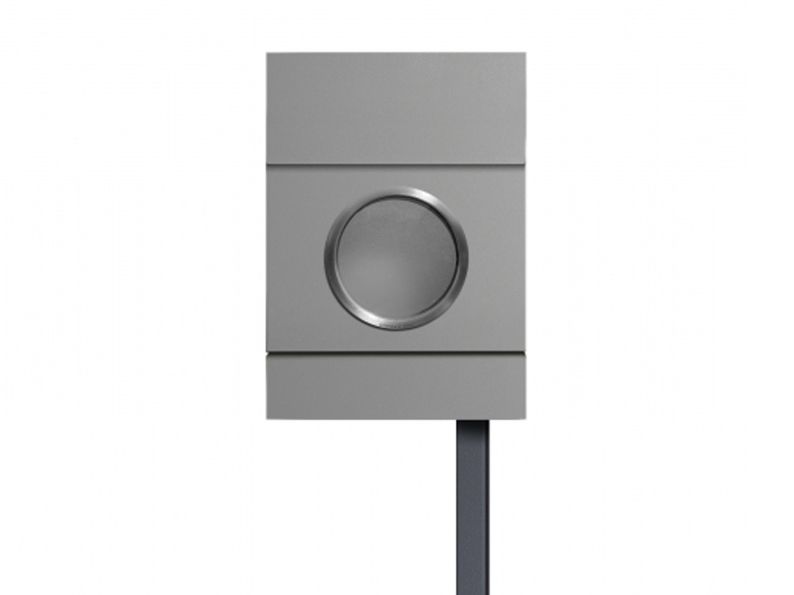 Skrzynka na listy z okienkiem stojąca na słupku Radius Letterman MB Silver z gazetownikiem