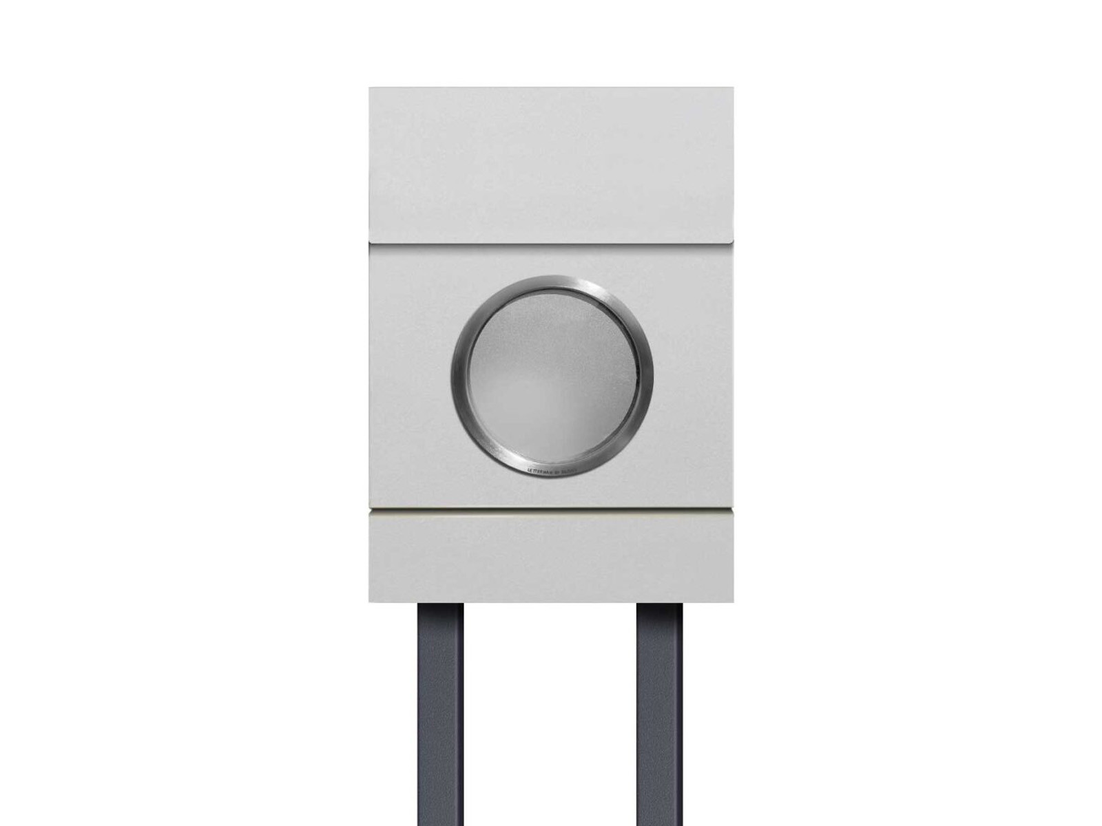 Skrzynka na listy z okienkiem stojąca na 2 słupkach Radius Letterman MB White z gazetownikiem