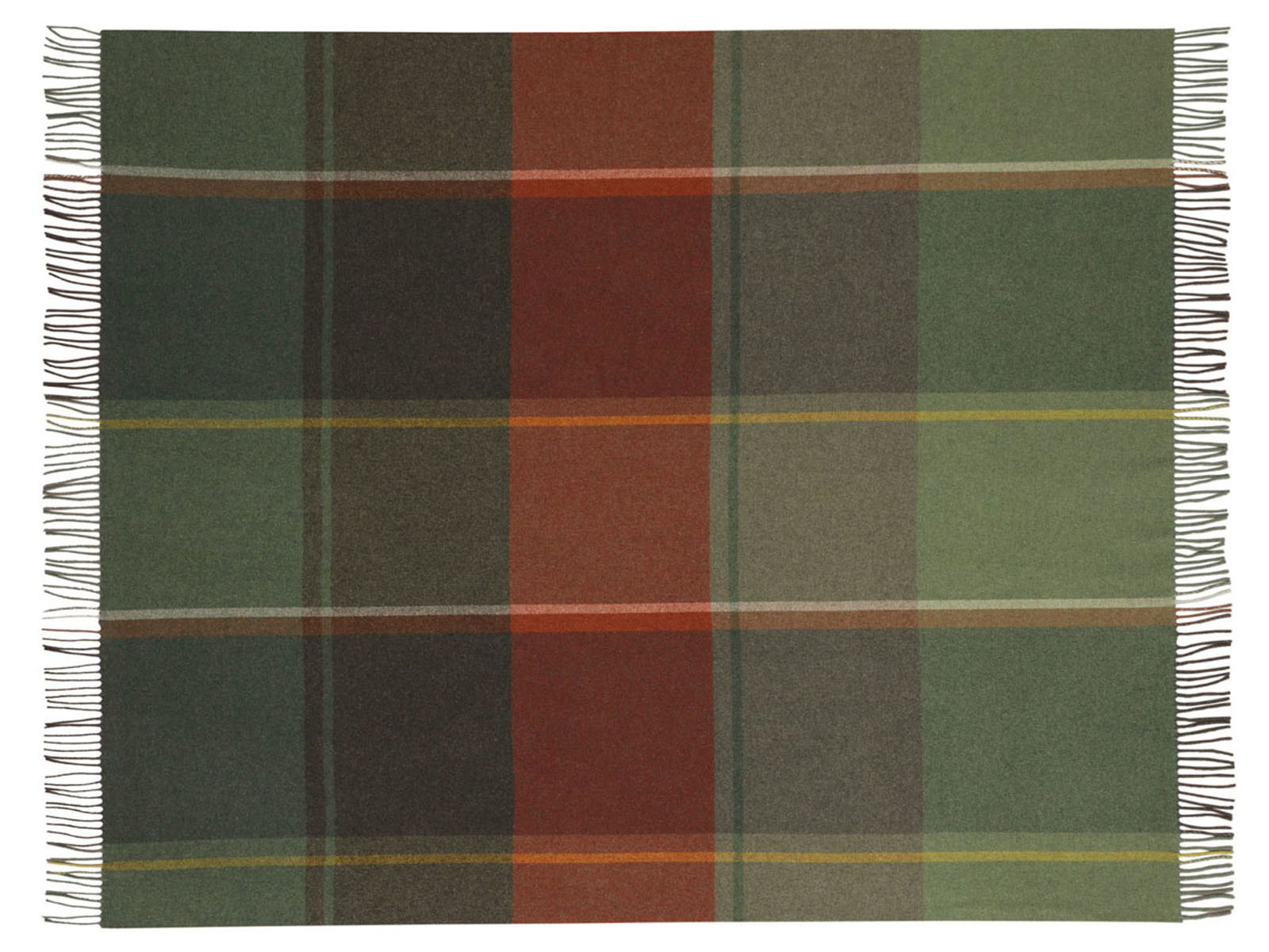 Pled Biederlack Cashmere Wool Sheffield Green 130x170
