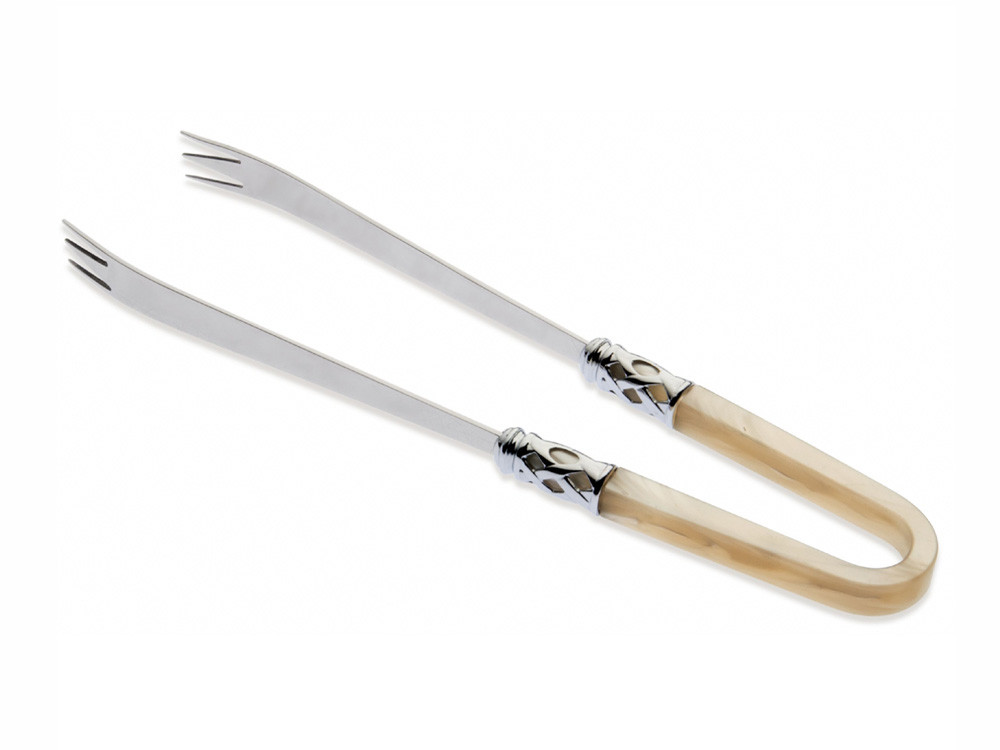 Szczypce do mięsa Bugatti Aladdin Chrome Ivory
