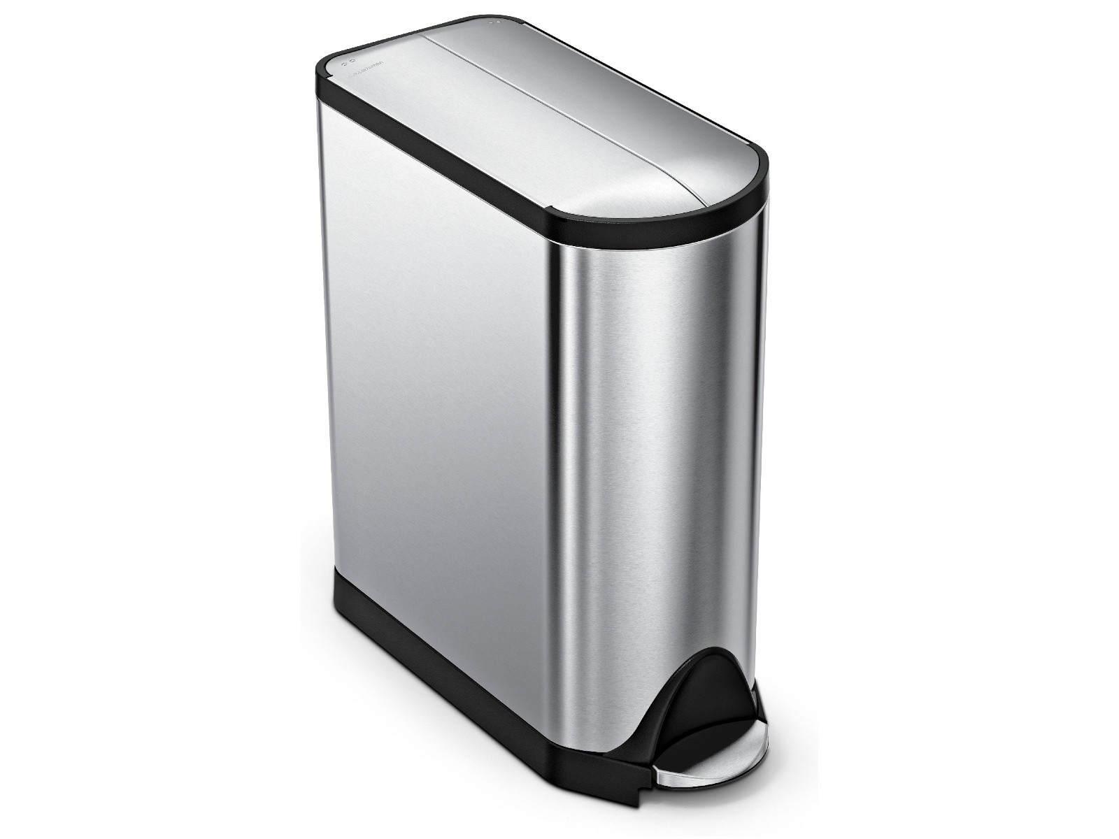 Kosz na śmieci motylkowy Simplehuman Butterfly Silver Brushed Steel FPP 45L