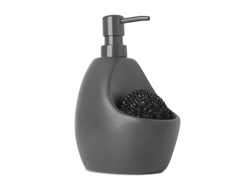 Dozownik kuchenny z pojemnikiem na myjkę Umbra Joey Charcoal