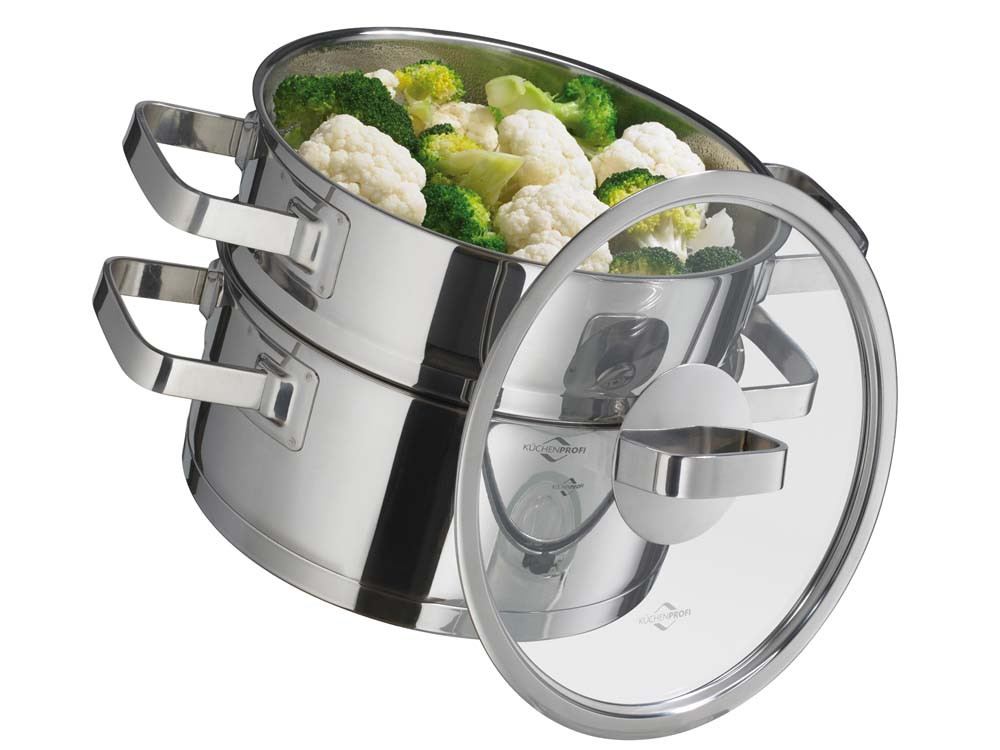 Garnek do gotowania na parze Kuchenprofi San Remo ⌀ 20 cm 3-częściowy