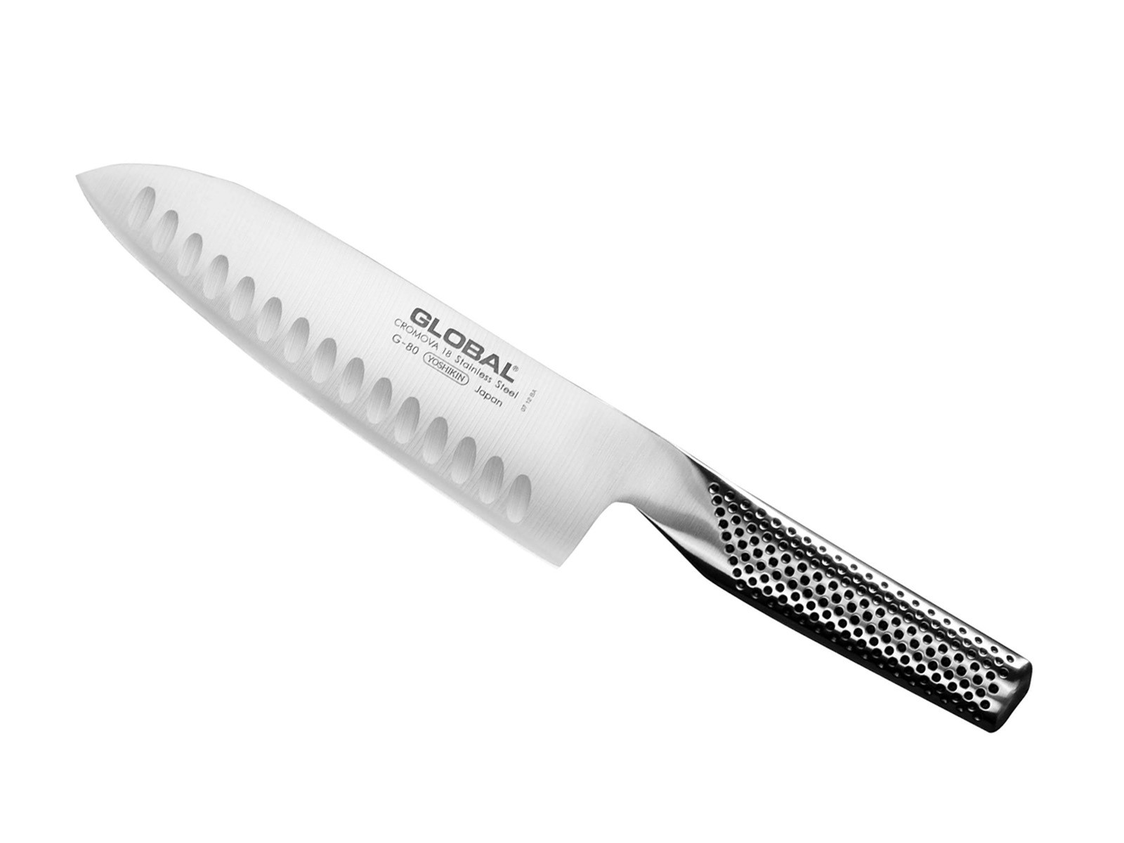 Nóż stalowy Global G-Serie Santoku żłobiony 18cm