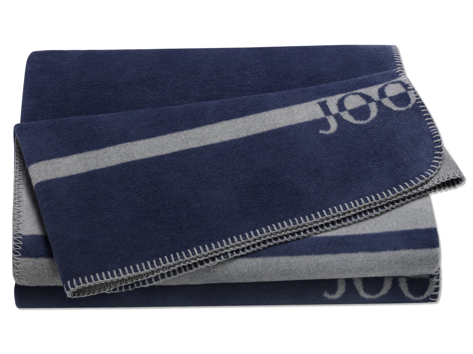 Koc Joop Logo Stripes Navy 150x200