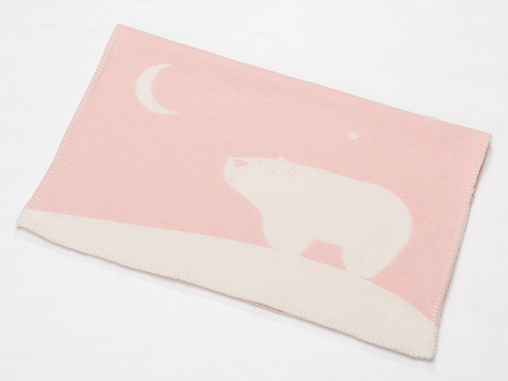 Kocyk DF Finn Night Bear Pink 65x90