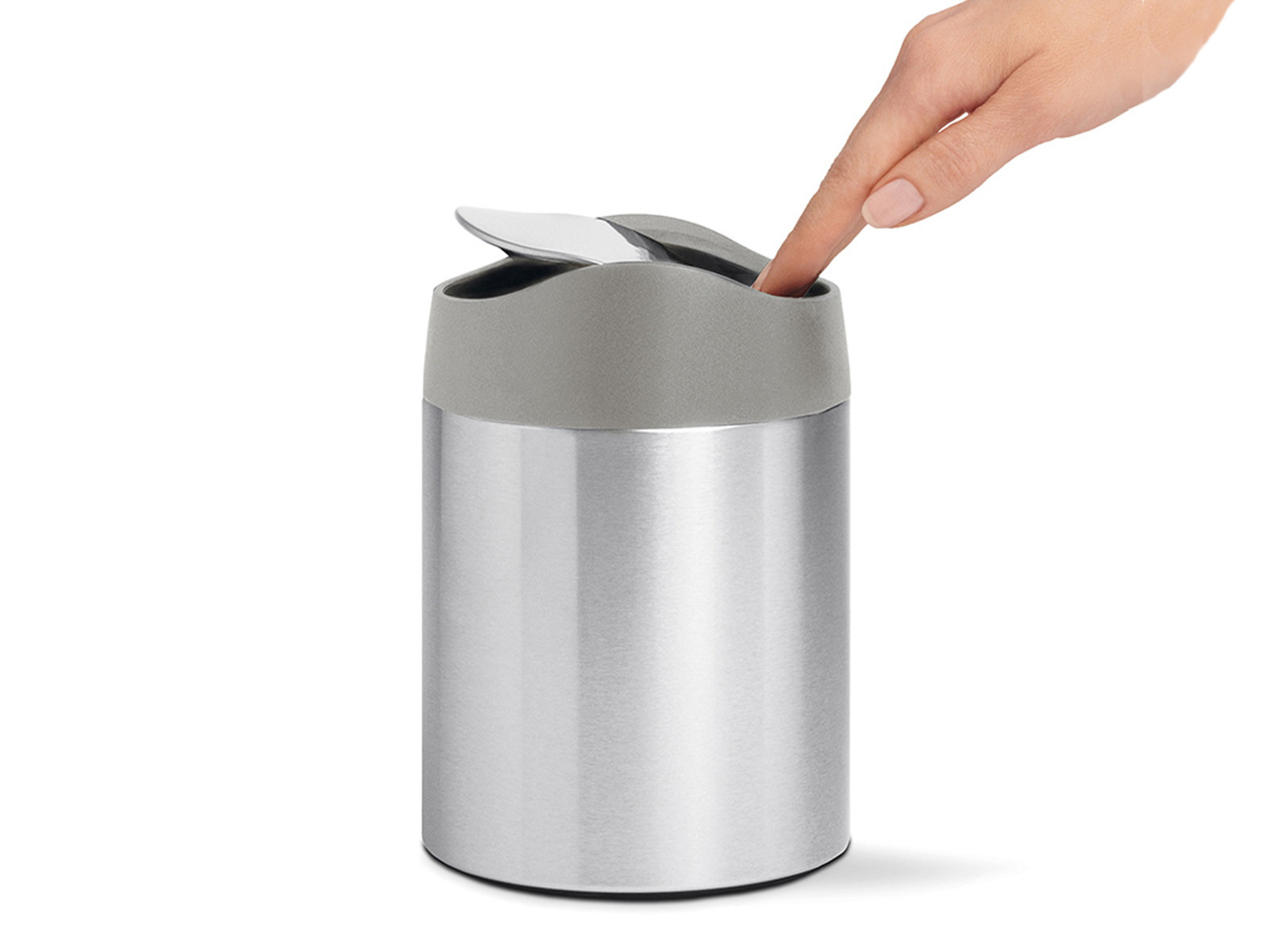 Kosz na śmieci nablatowy Simplehuman Silver Matt FPP 1,5L