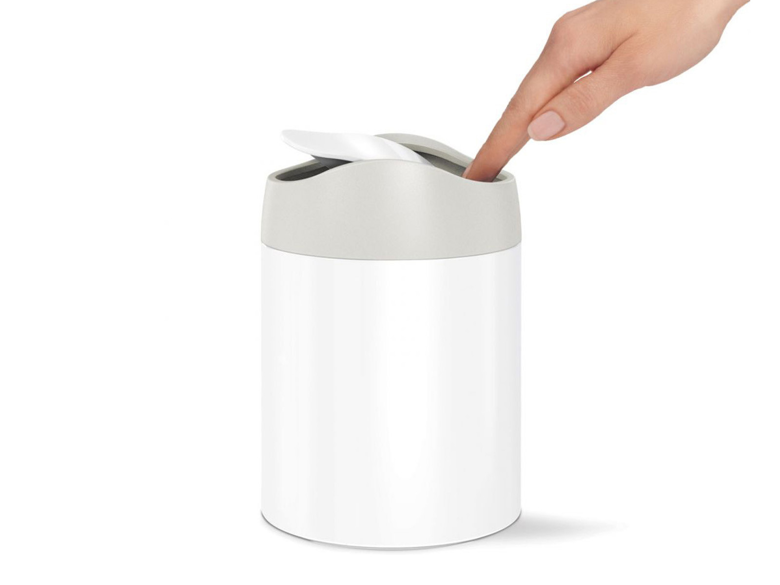 Kosz na śmieci nablatowy Simplehuman White FPP 1,5L