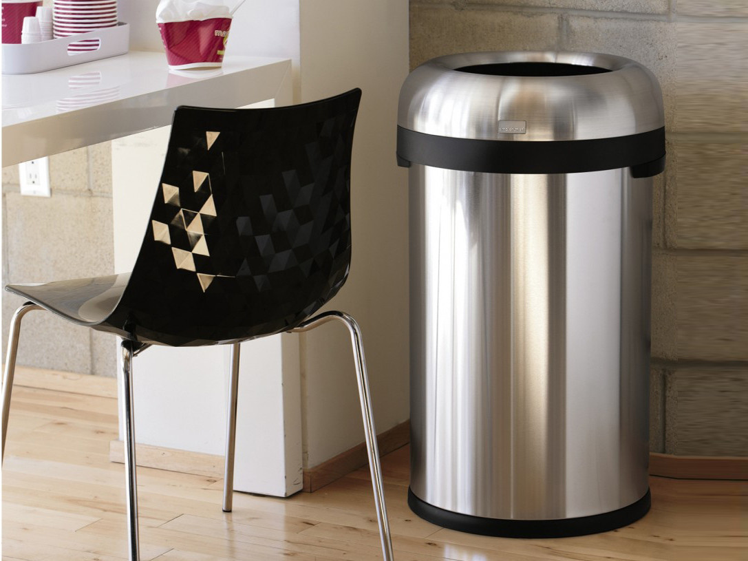 Kosz na śmieci Simplehuman Bullet Open Silver 80L