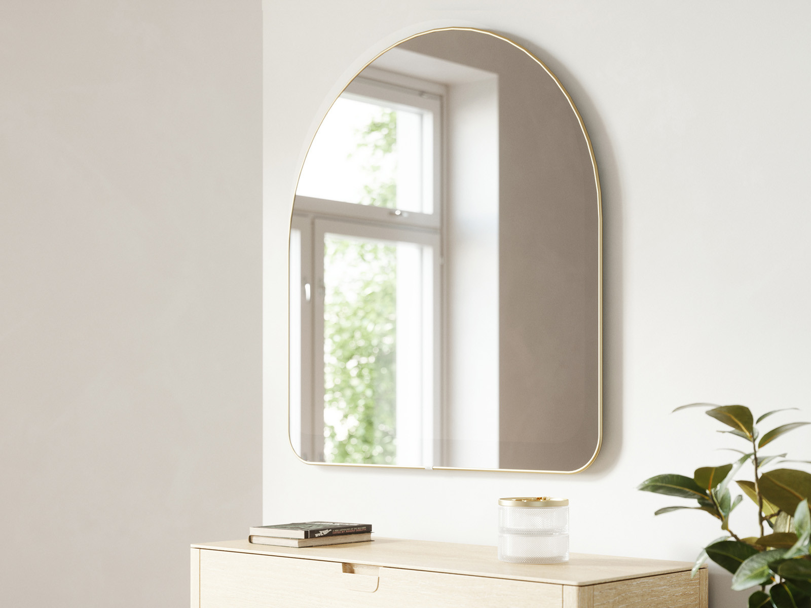 Lustro ścienne Umbra Hubba Arched Brass