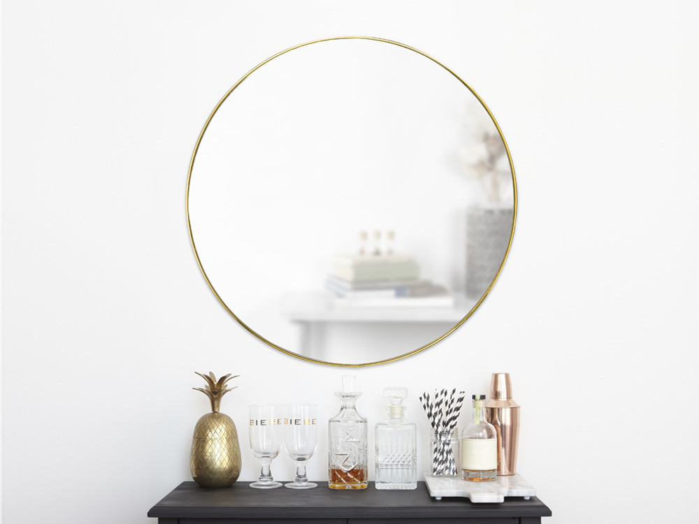 Lustro ścienne Umbra Hubba Brass L