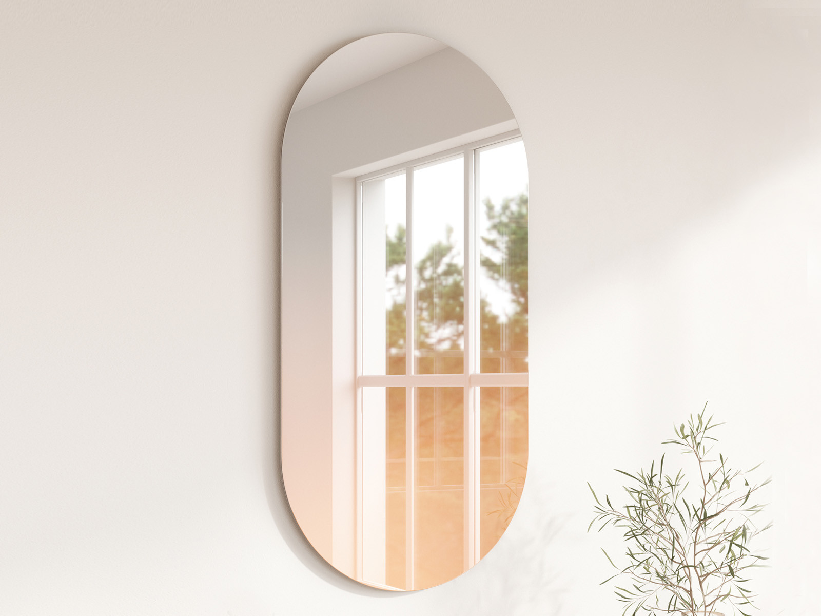 Lustro ścienne z gradientem Umbra Misto Copper 