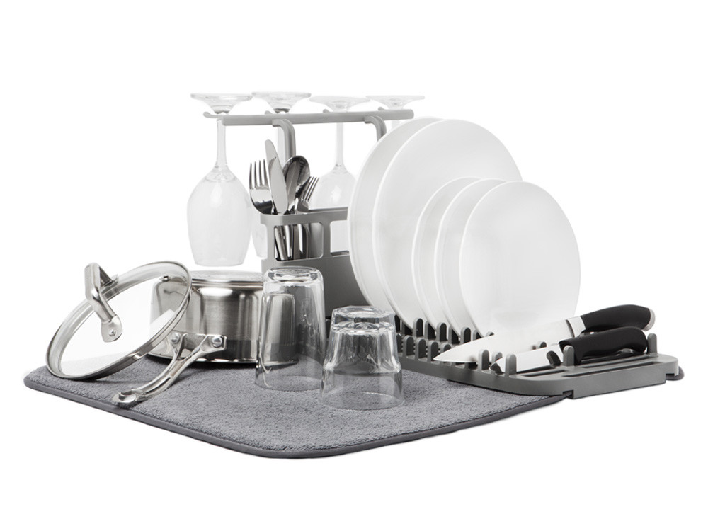 Mata i suszarka do naczyń 2w1 Umbra Udry Dish Rack Charcoal