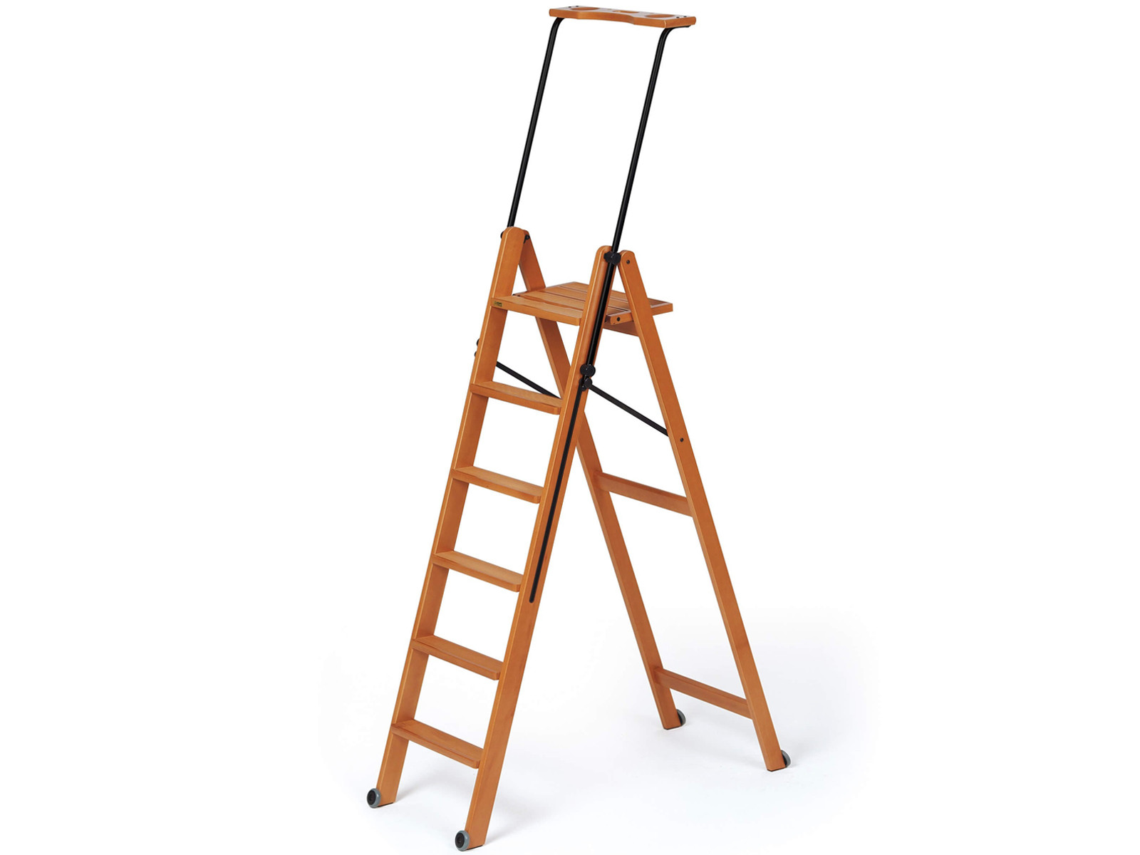 Drabina Arredamenti Tuscania 6 z podpórką i kółkami