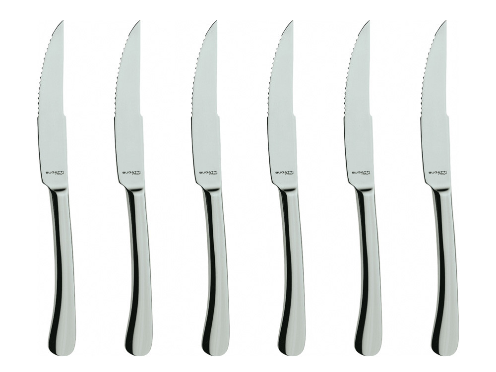 Noż do steków x6 komplet Bugatti Settimocielo Shining