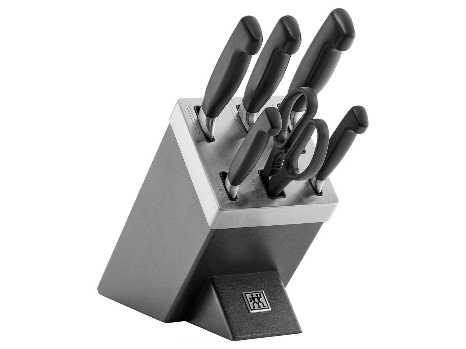 Noże w bloku samoostrzącym Zwilling Four Star Grey x6