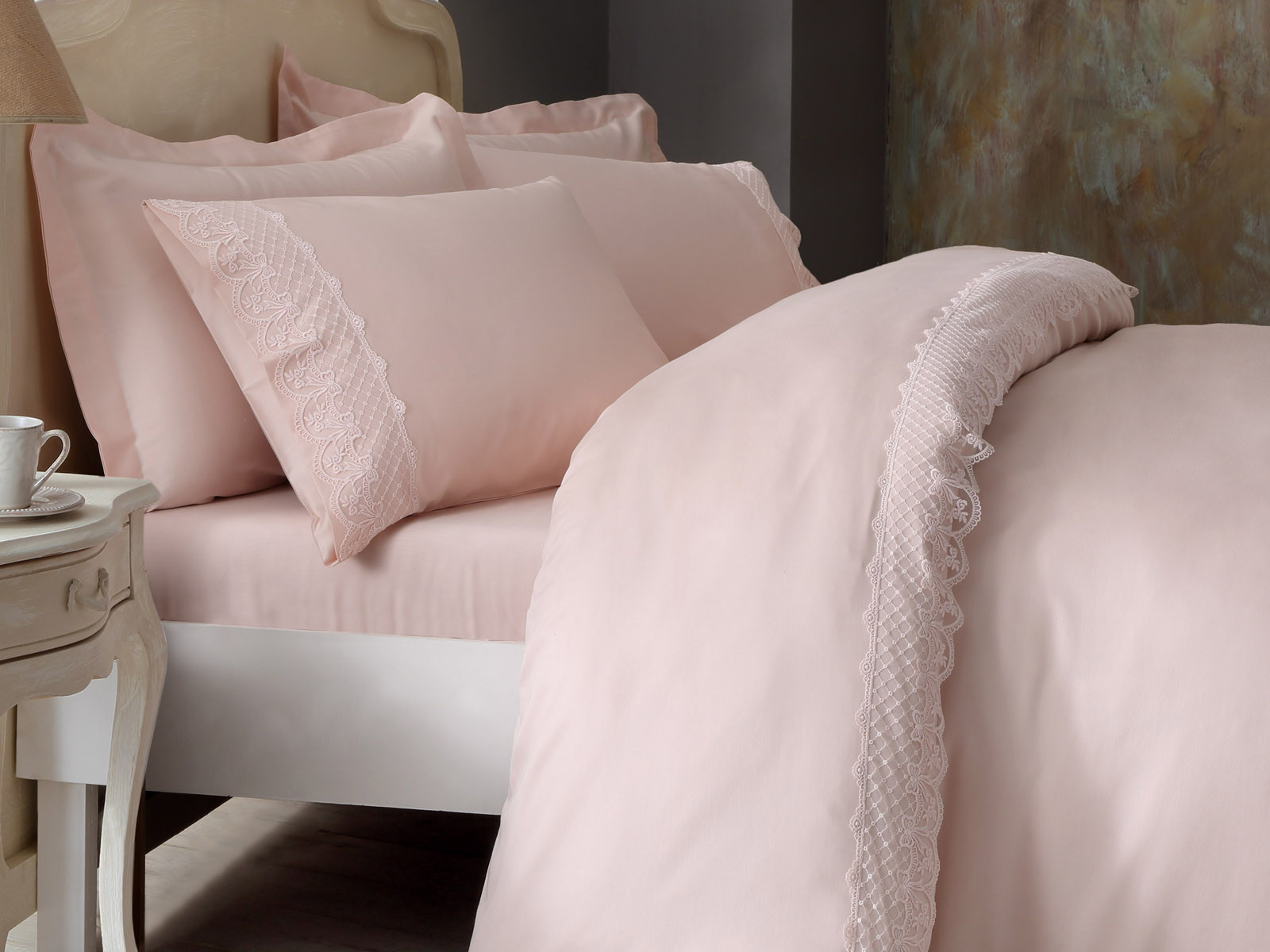Pościel Tivolyo Guipure x6 Olivia Pink 200x220