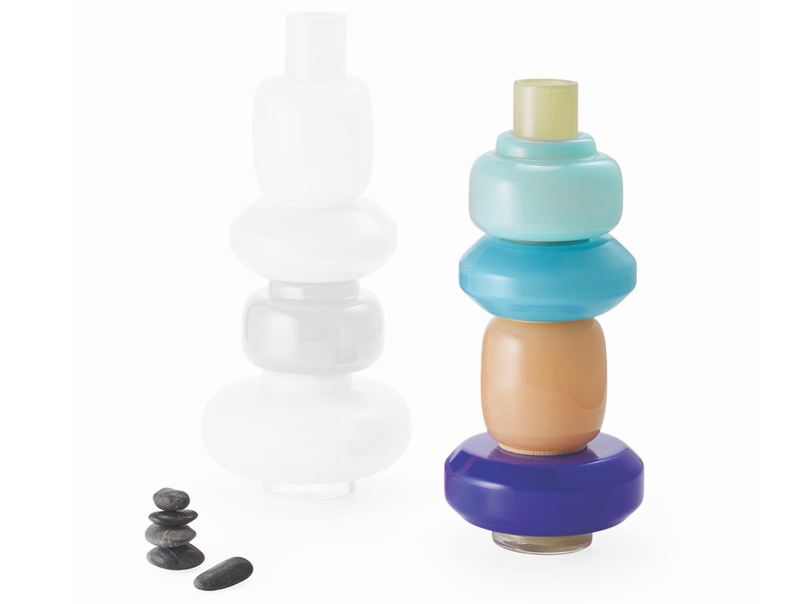 Wazon modułowy Philippi Bianetti Blue z pierścieniami