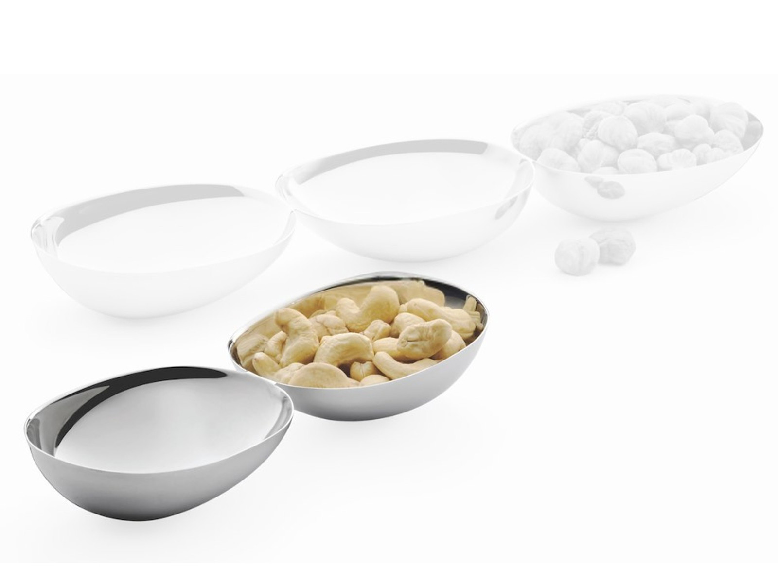 Miseczka podwójna na przekąski Philippi Pebbles 19x7cm