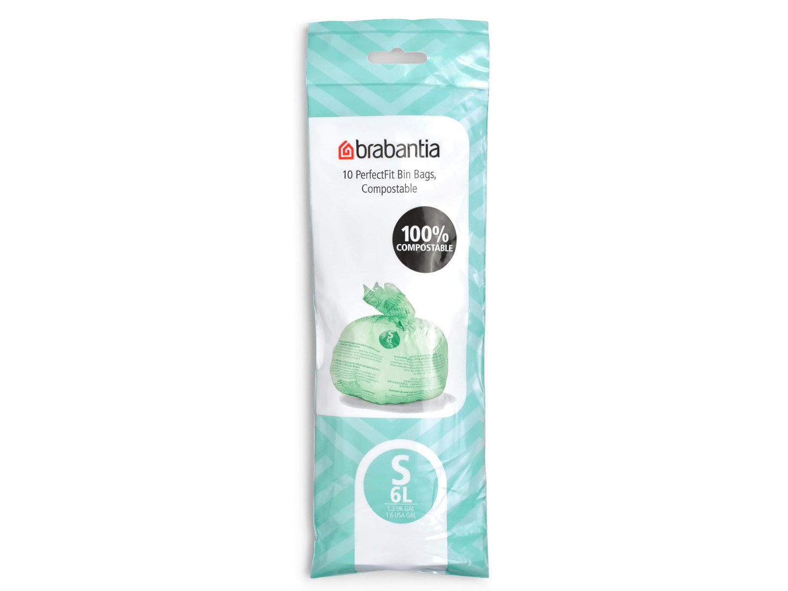 Worki kompostowalne na odpady bio Brabantia PerfectFit Bags S 6L Green 10szt