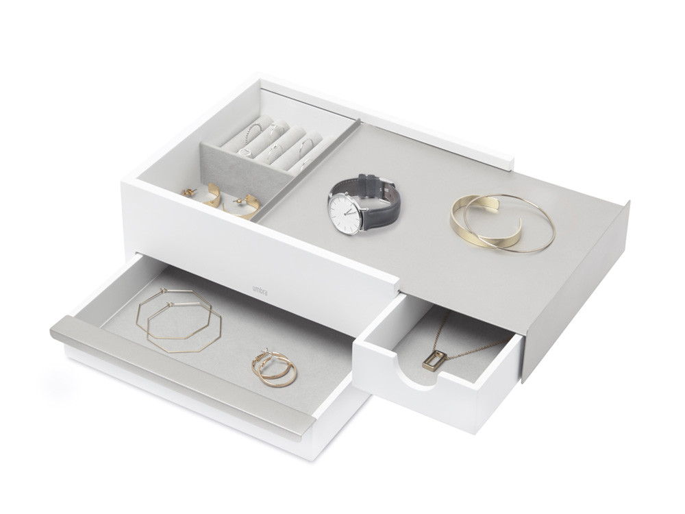 Pudełko na biżuterię Umbra Stowit White