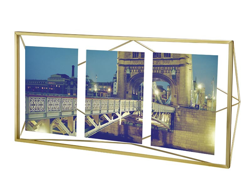 Ramka na zdjęcia x3 Umbra Prisma Multi Matte Brass