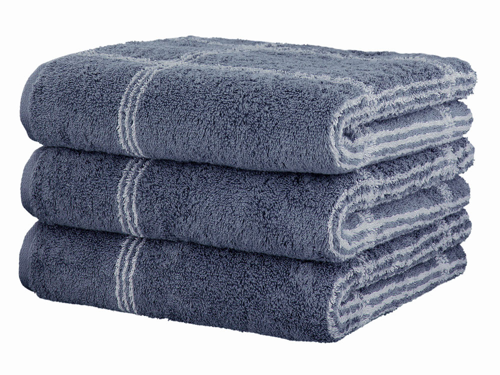 Ręcznik Cawo Two-Tone Graphic Dark Blue