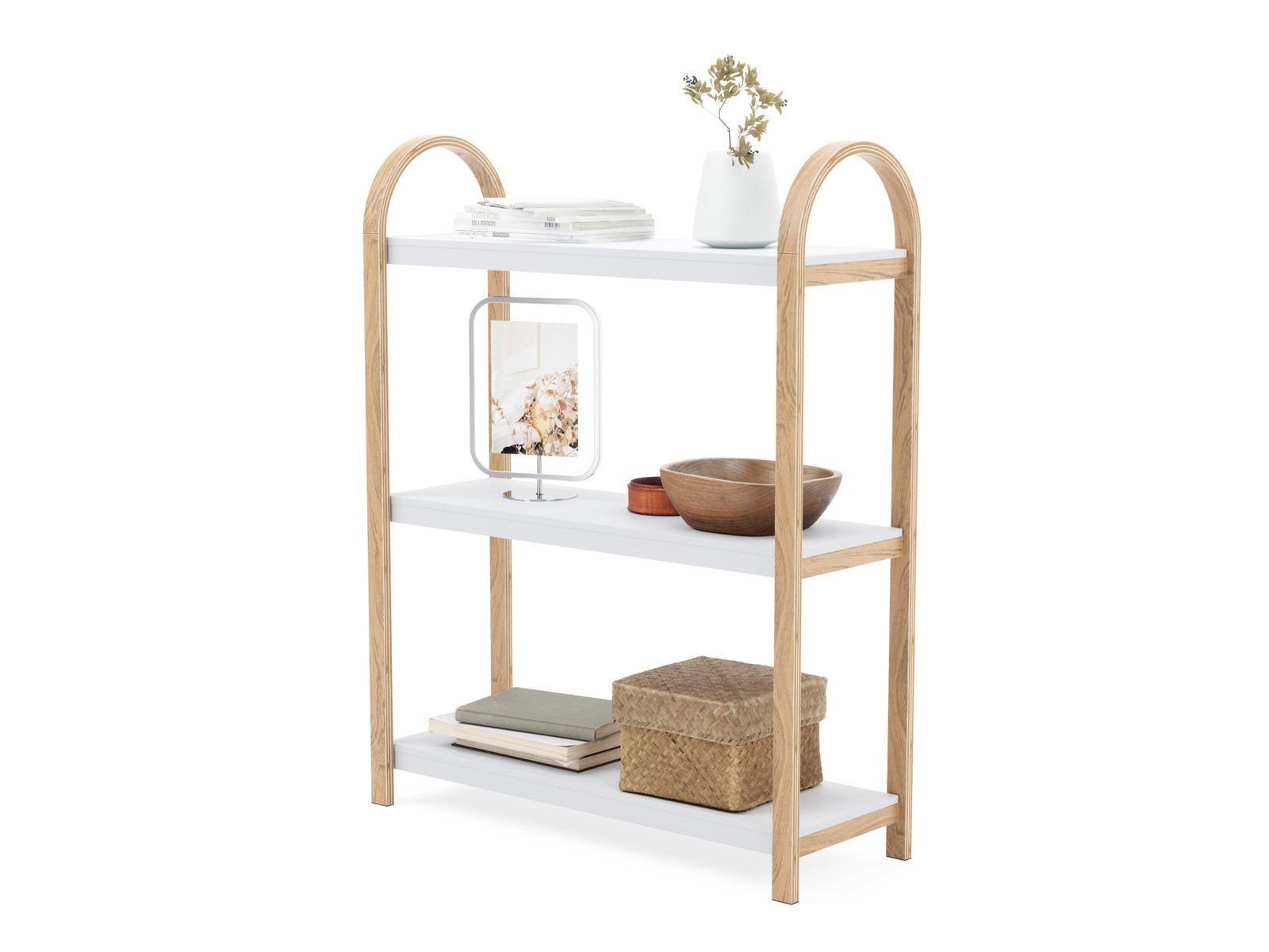 Regał wolnostojący x3 półki Umbra Bellwood Natural White